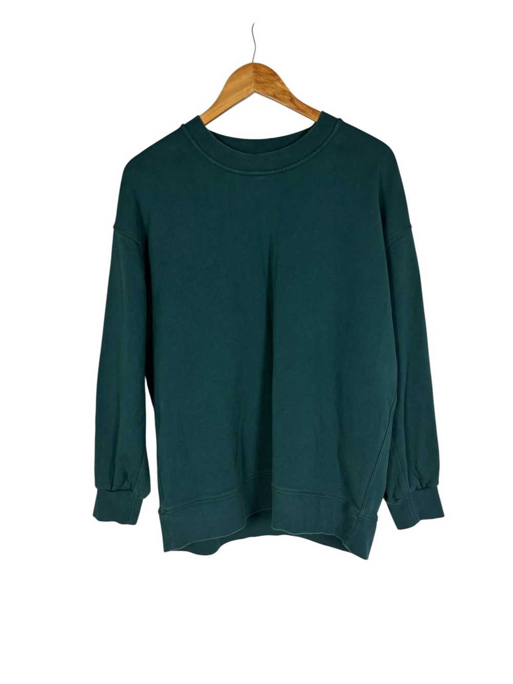 Lululemon Teal/Green Softstream Perfectly Oversized Crew Sweatshirt Sweater Sz 6 - Picture 2 of 6